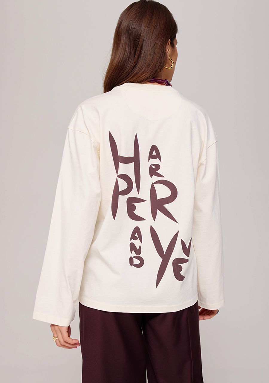 HARPER & YVE TOP ELANA-LS ECRU