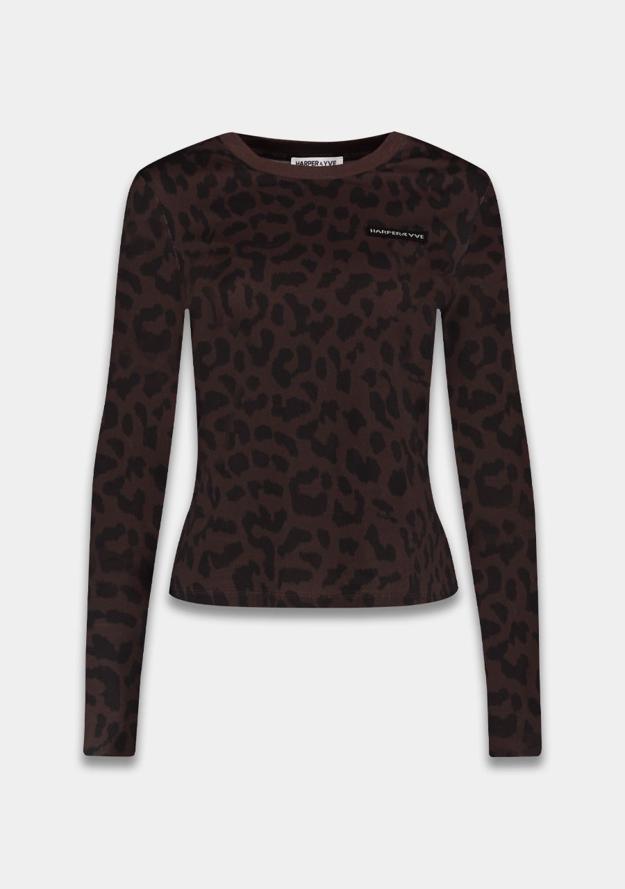 HARPER & YVE SWEATER LOLITA-LS DARK LEXIE-LEOPARD