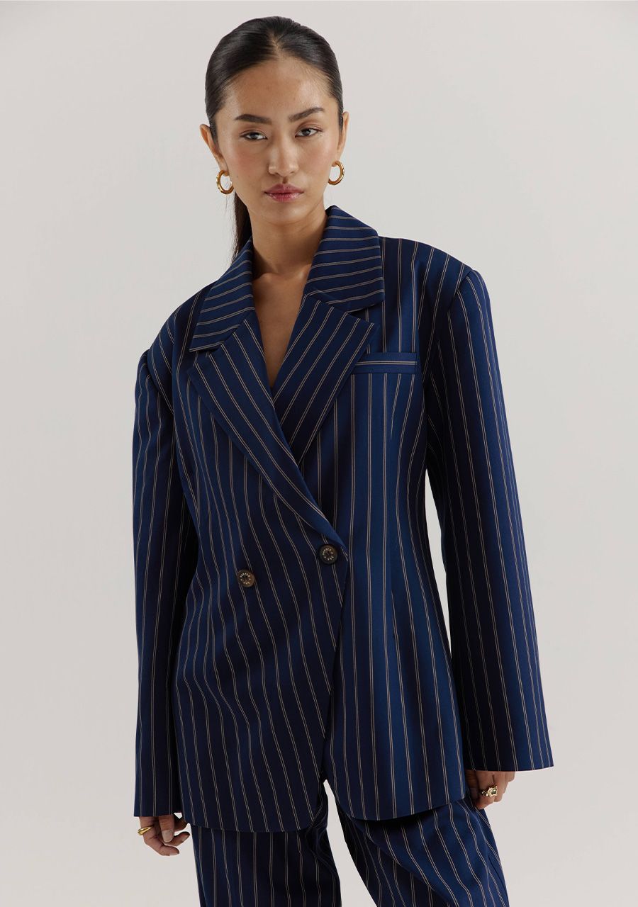 HARPER & YVE BLAZER ANNE-BL BLUE STRIPE