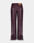 HARPER & YVE PANTS SALLY-PA PU-VISCOSE MIX RED CRUSH