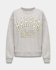 HARPER & YVE SWEATER VARSITY-SW GREY MELEE