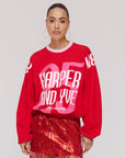 HARPER & YVE SWEATER HOW WE PARTY-SW POPPY RED