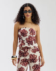 HARPER & YVE TOP DELICE-SS DESERT FLOWER ECRU