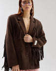 HARPER & YVE BLAZER CASEY-BL BROWN CHECK