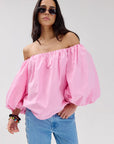 HARPER & YVE BLOUSE LAUREN-LS PINK FAIRYTALE