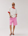 HARPER & YVE SHORT FAYRA DENIM PINK FAIRYTALE