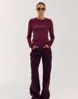 HARPER & YVE TOP JASON-LS TIPSY RED