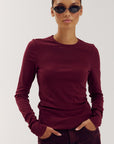 HARPER & YVE TOP JASON-LS TIPSY RED