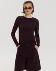 HARPER & YVE TOP JASON-LS HOT FUDGE