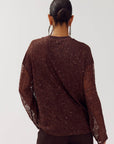 HARPER & YVE TOP ELANA-LS HOT FUDGE
