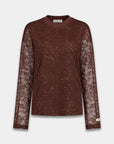 HARPER & YVE TOP ELANA-LS HOT FUDGE