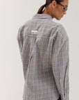 HARPER & YVE BLOUSE KIM-LS MUDDY TAUPE CHECK