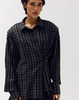 HARPER & YVE BLOUSE KIM-LS GREY CHECK