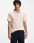BOSS MEN POLO SLIM FIT STRETCH COTTON LOGOPATCH LIGHT ROSE