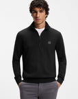 BOSS MEN PULLOVER KANOBIX-S HALF ZIP DARK BLUE
