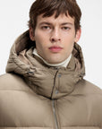 BOSS MEN JAS H-COLTER WATER REPELLENT PUFFER JACKET LIGHT BROWN