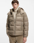 BOSS MEN JAS H-COLTER WATER REPELLENT PUFFER JACKET LIGHT BROWN