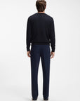 BOSS MEN PULLOVER H-LENO REGULAR FIT DARK BLUE