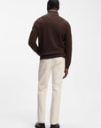 BOSS MEN JAS H-FACENTE ZIPPER AND PADDED FRONT DARK BROWN