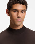 BOSS MEN PULLOVER H-BJARNO DARK BROWN