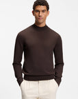 BOSS MEN PULLOVER H-BJARNO DARK BROWN