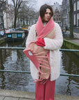 ANOTHER-LABEL SJAAL INA SCARF GARNET ROSE BISCUIT