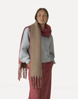 ANOTHER-LABEL SJAAL INA SCARF GARNET ROSE BISCUIT