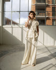 ANOTHER-LABEL BLOUSE LILIAM SHIRT S/L PARCHMENT ECRU