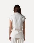 ANOTHER-LABEL BLOUSE LILIAM SHIRT S/L PARCHMENT ECRU