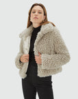JOSH V JAS LISA BOXY FIT FLUFFY WARM GREY