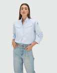JOSH V BLOUSE LOIS OVERSIZED FRESH BLUE