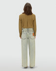 JOSH V JEANS LOUELLA MID RISE WIDE LEG LIGHT DIRTY DENIM