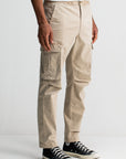 BUTCHER OF BLUE CHINO TRISTAN SLIM SATEEN CARGO BEIGE GREY