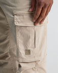 BUTCHER OF BLUE CHINO TRISTAN SLIM SATEEN CARGO BEIGE GREY