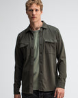 BUTCHER OF BLUE OVERSHIRT FINN POCKET JERSEY MOCHA BROWN