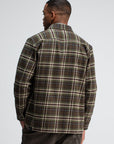 BUTCHER OF BLUE OVERSHIRT CHIEF CHECK FOREST GREEN