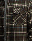 BUTCHER OF BLUE OVERSHIRT CHIEF CHECK FOREST GREEN