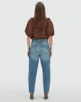JOSH V JEANS MASON TAPERED FIT MID RISE DARK BLUE DENIM