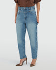 JOSH V JEANS MASON TAPERED FIT MID RISE DARK BLUE DENIM