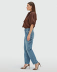 JOSH V JEANS MASON TAPERED FIT MID RISE DARK BLUE DENIM