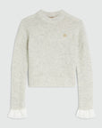 JOSH V PULLOVER MAYA MET AFNEEMBARE VOLANT DETAILS GREY MELANGE
