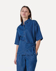 ANOTHER-LABEL BLOUSE MICHELE MID BLUE DENIM