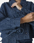 ANOTHER-LABEL BLAZER MIKI L/S PRINT BLUE DENIM