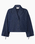 ANOTHER-LABEL BLAZER MIKI L/S PRINT BLUE DENIM