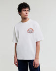 WAX LONDON T-SHIRT MILTON SS TEE LAUNDRY PRINT OFF WHITE