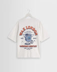 WAX LONDON T-SHIRT MILTON SS TEE LAUNDRY PRINT OFF WHITE