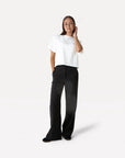 ANOTHER-LABEL PANTS MOORE NEW PLEATED BLACK