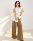 JOSH V PANTS NELLIE HIGH WAISTED WIDE LEG KHAKI