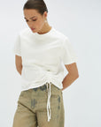 JOSH V T-SHIRT NOMA MET TREKKOORD OFF WHITE