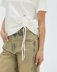 JOSH V T-SHIRT NOMA MET TREKKOORD OFF WHITE